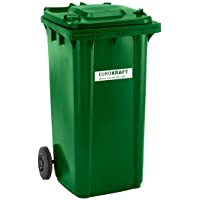 großmüllt onne de plástico- según DIN EN 840 – Volumen 240 l- dimensiones: 1067 x 580 x 730 mm – Verde – Contenedor de…